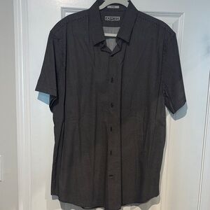 Express Men's Dark Patterned Button-Down Shirt